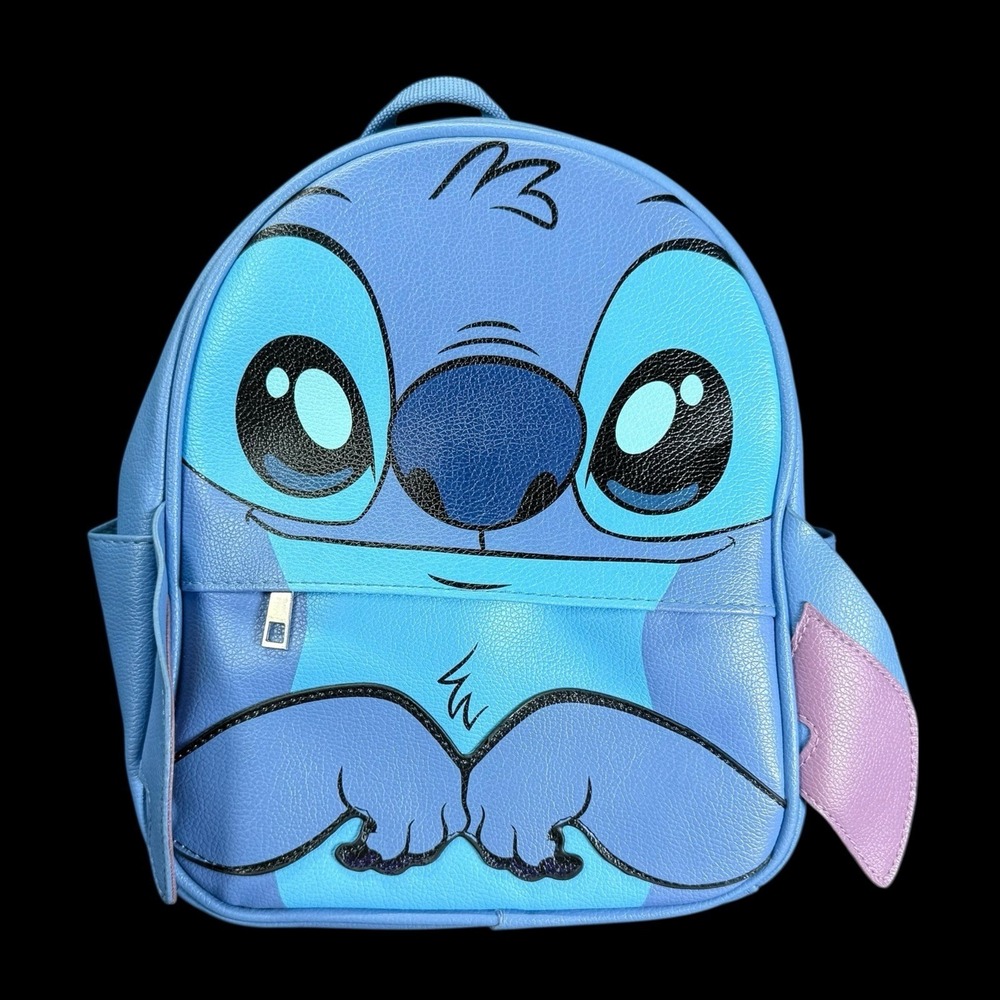 Disney Lilo & Stitch Women's Big Eyes 10.5" Mini Backpack, Blue - Picture 2 of 10